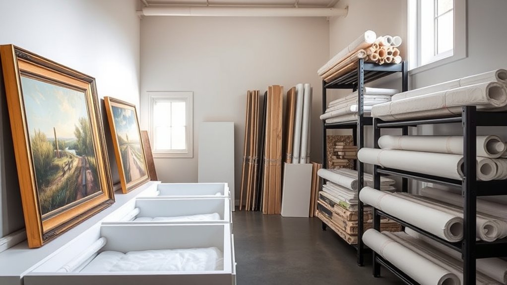 careful art handling and storage