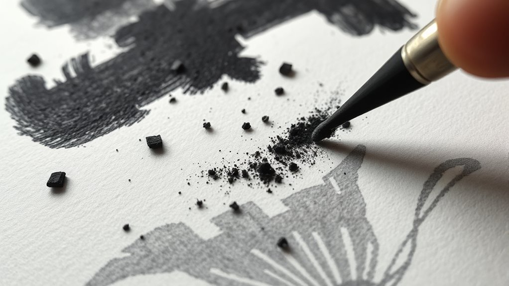 charcoal s texture and composition