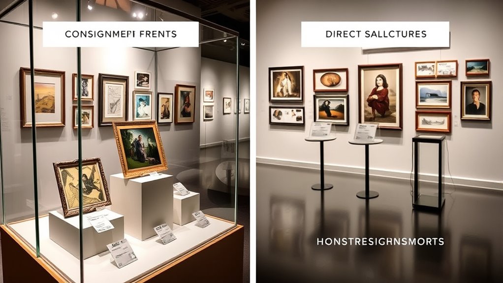 consignment art exhibition sales