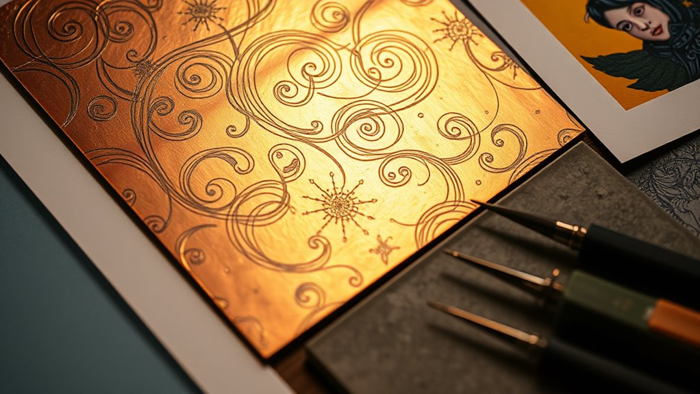 etching creates textured images