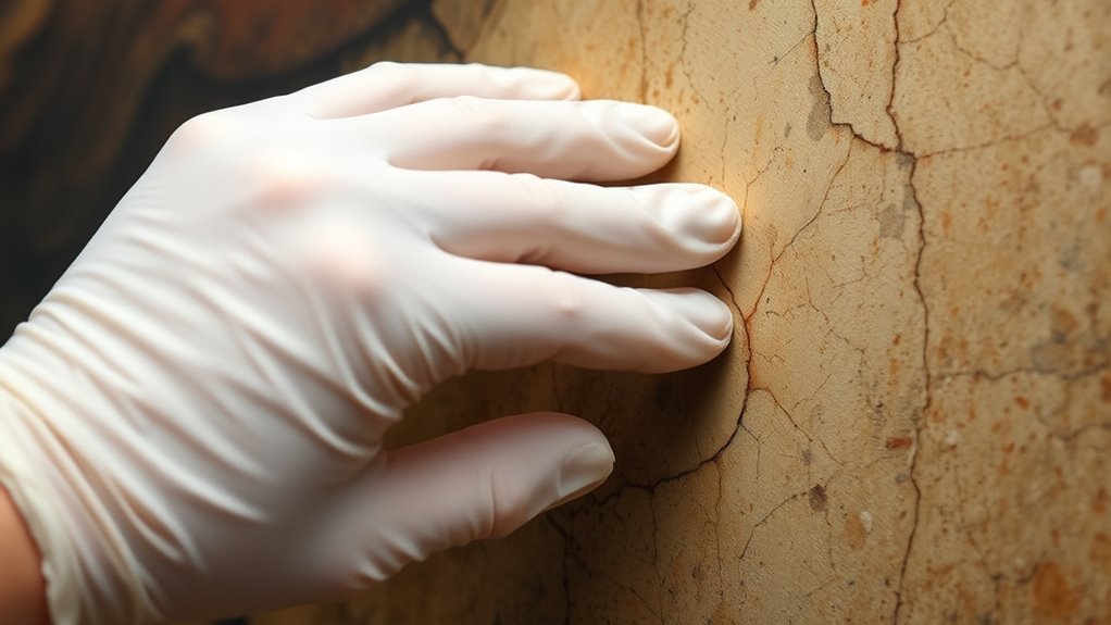 gloves prevent artwork damage