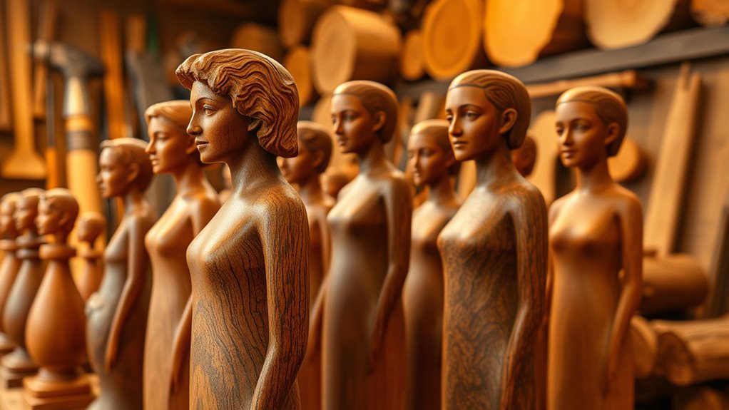 natural grain enhances sculpture