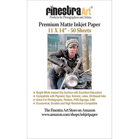 11 X 14 Premium Arctic Matte Inkjet Photo Paper - 50 Sheets
