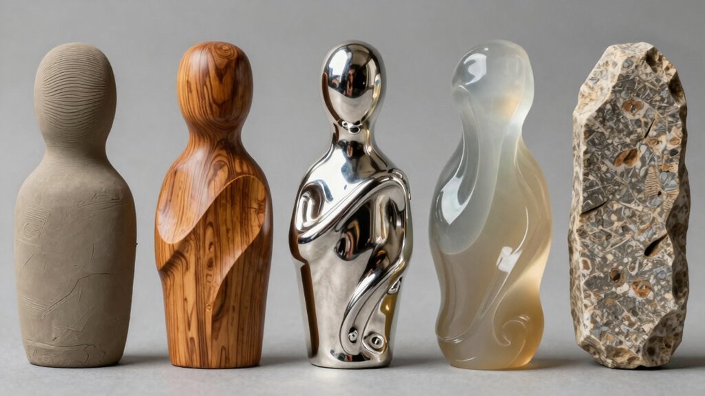 types of sculpture materials