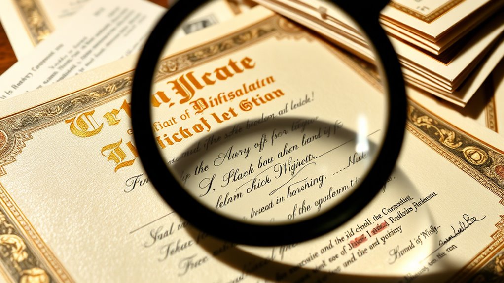 verify authentic certification features