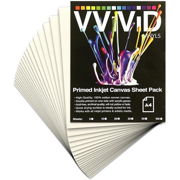 VViViD Inkjet Canvas 8.5x11 20 Sheets