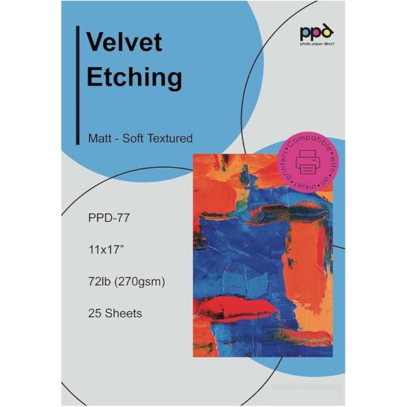 PPD Watercolor Printer & Fine Art Paper (25 Sheets)