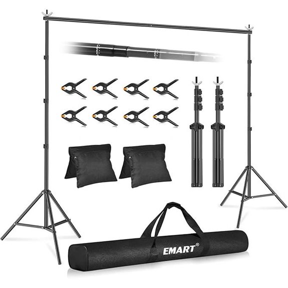 EMART 10x10ft Backdrop Stand Kit with Accessories