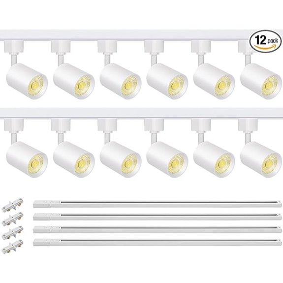 VANoopee 12-Light Dimmable LED Track Lighting Kit