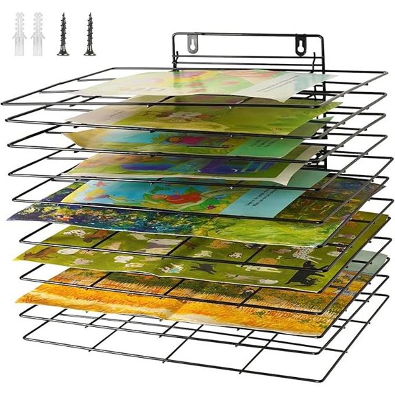 Art Drying Rack with 12 Shelves for Classrooms