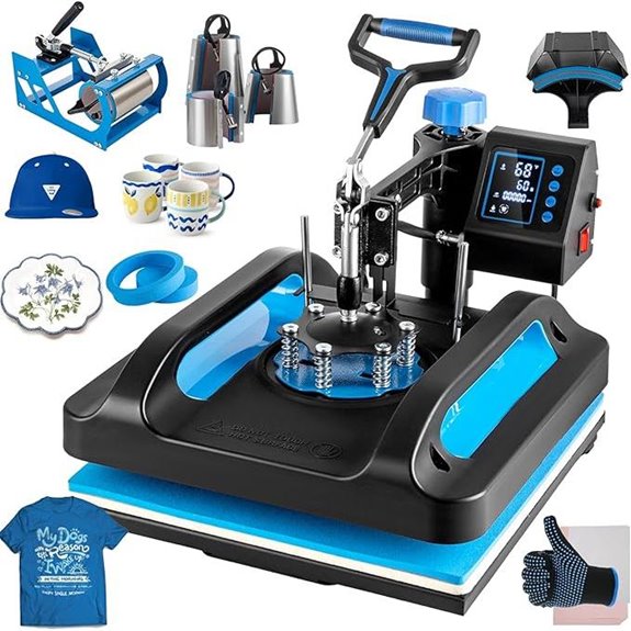 15x15 Heat Press Machine 8-in-1 Multifunction T-Shirt Mugs