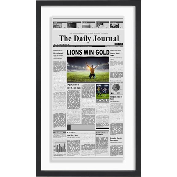 Americanflat 15x26 Newspaper Frame with Glass