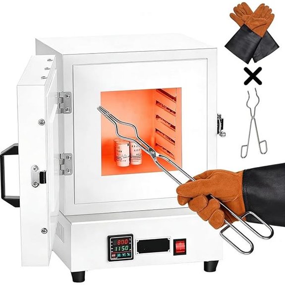 Enclosed 2000W Electric Kiln for Pottery and Jewelry