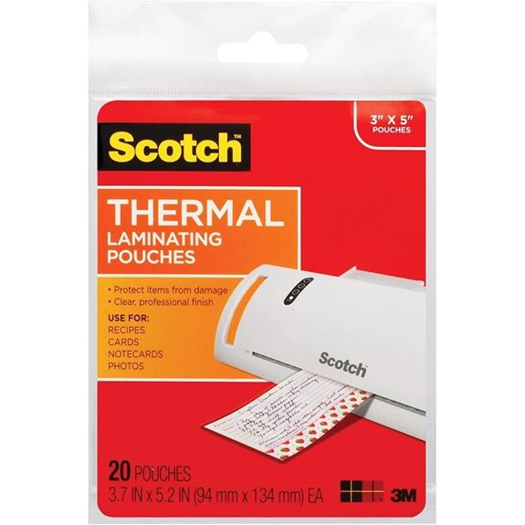 Thermal Laminating Pouches 20 Pack Clear 3.7x5.2 inches