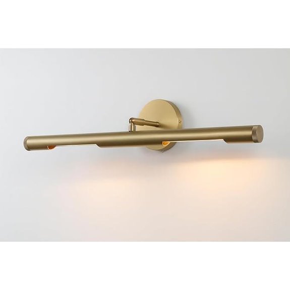 24-Inch Brass Wall Picture Light with Bulb