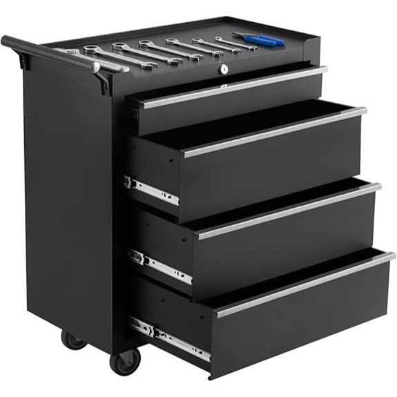 24-Inch Lockable Rolling Tool Chest with Drawers