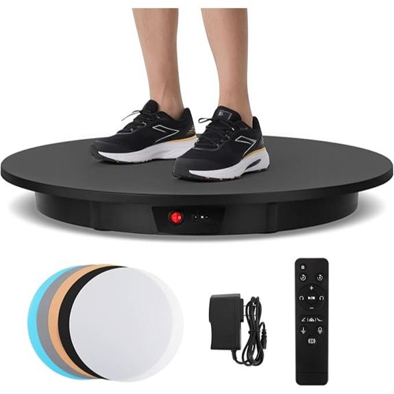 Large 24-inch Motorized Photography Turntable with Remote