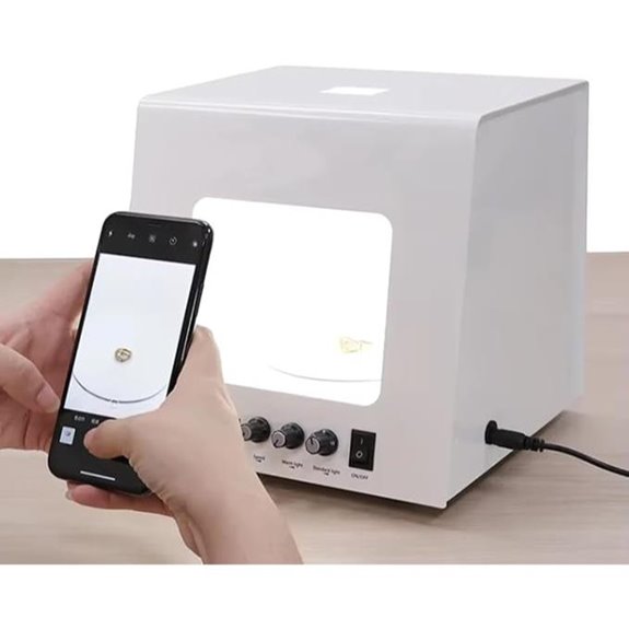 Mini Photo Studio with 360° Turntable and LED Lights