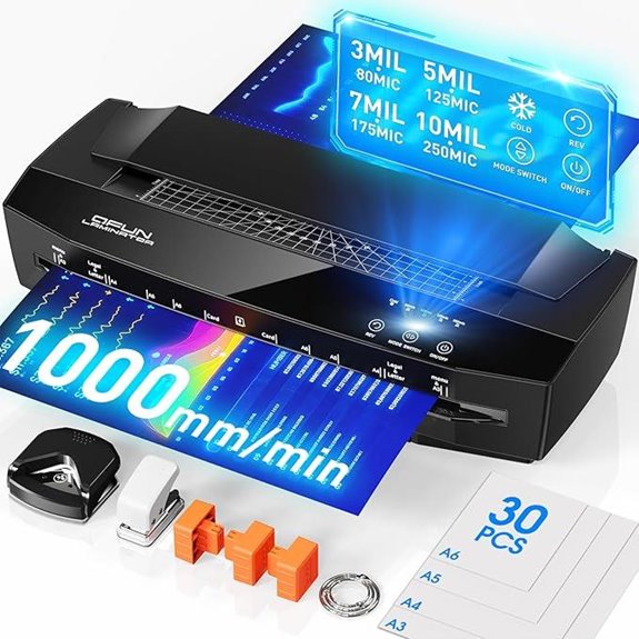 Qfun 3-10 Mil Thermal Laminator with Sheets