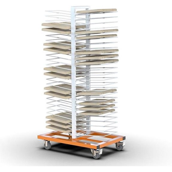 Tredre 50-Shelf Paint Drying Rack with Casters