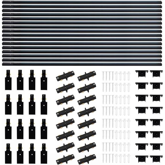 52FT H Track Lighting Rails Kit with End Caps
