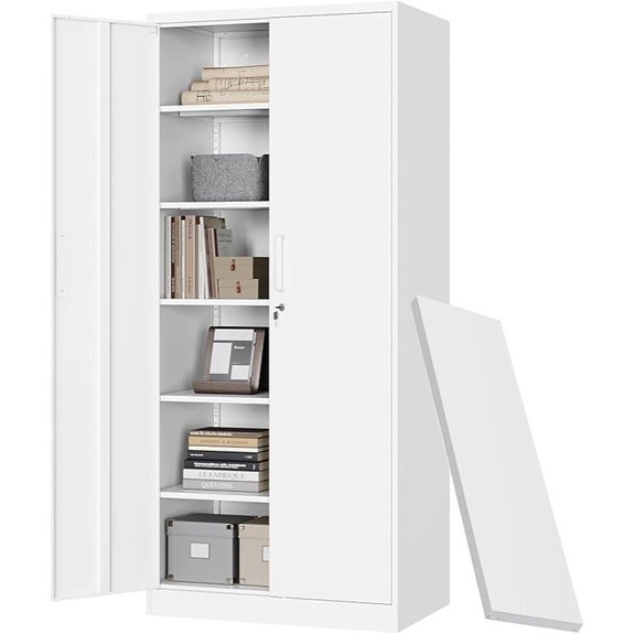 Letaya Metal Storage Cabinet with Lock 72 Steel