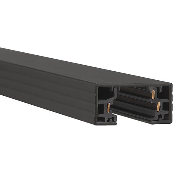 WAC Lighting 8ft Black H Track with Endcaps