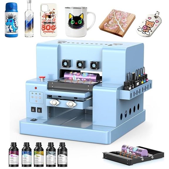 EXPLUX A4 UV Printer with Auto Cleaning & White Ink