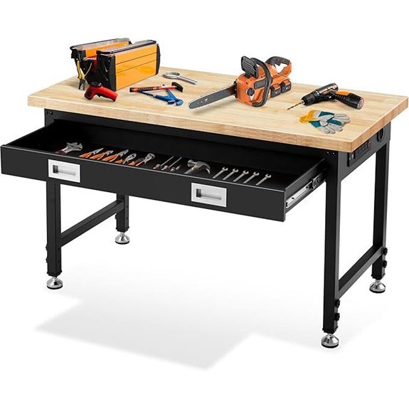 48” Adjustable Workbench with Drawer Storage