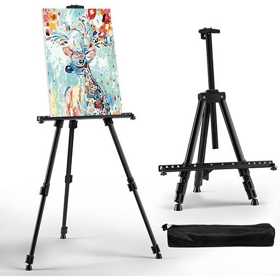 Adjustable 66-Inch Aluminum Art Easel for Artists
