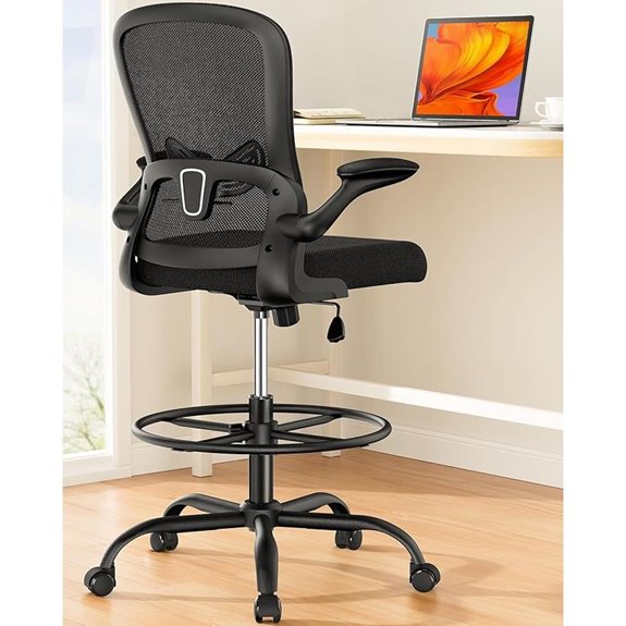 ErGear Drafting Chair with Adjustable Armrest and Lumbar