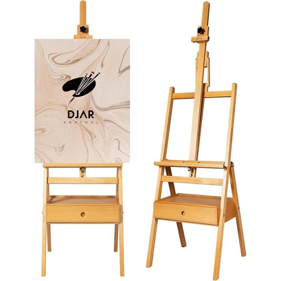 DJAR Large Adjustable Art Easel with Storage