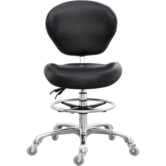 Grace&Grace Adjustable Drafting Chair with Back Support