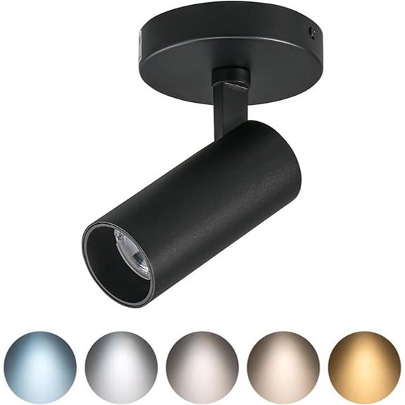 5CCT Dimmable LED Spotlight 24° Adjustable Black