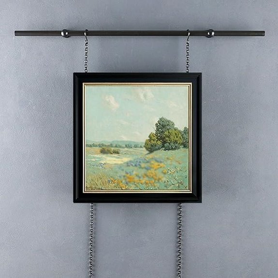 Adjustable Brass Picture Hanging System for Artwork