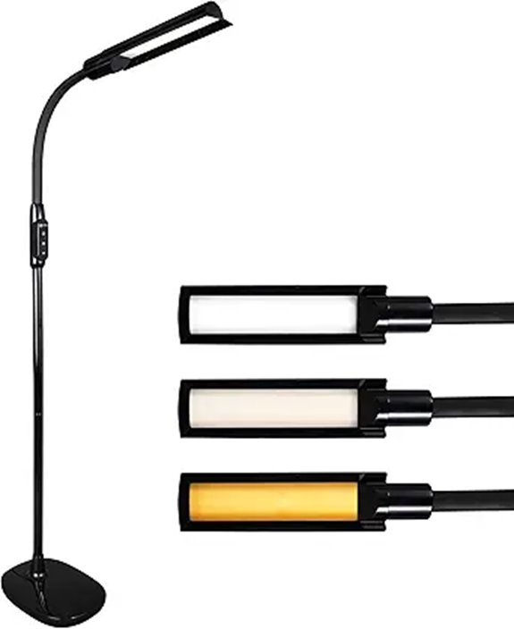 OttLite WingShade LED Floor Lamp with Adjustable Colors