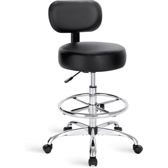 SuperJARE Drafting Chair with Adjustable Foot Rest