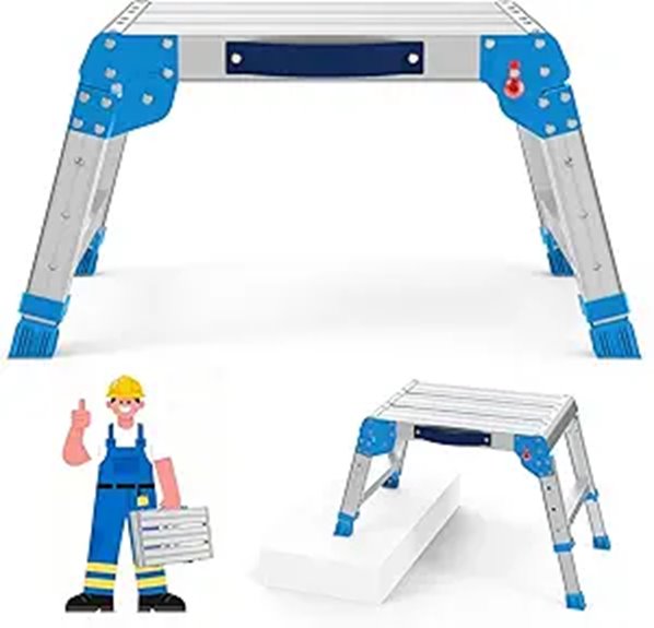 Foldable Work Platform with 3 Heights 600 lbs Capacity