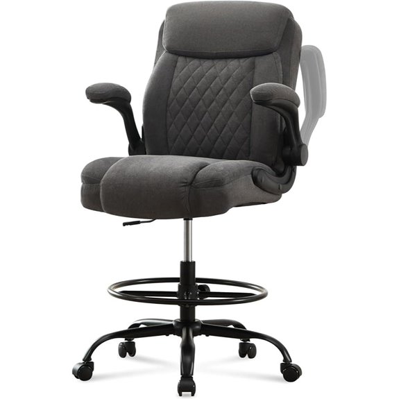 Drafting Office Chair with Adjustable Foot Ring