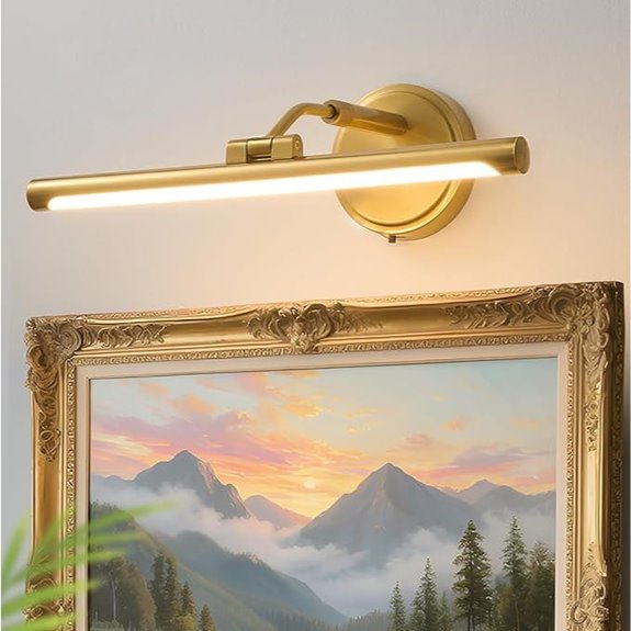 Dimmable LED Wall Art Light 16in Gold