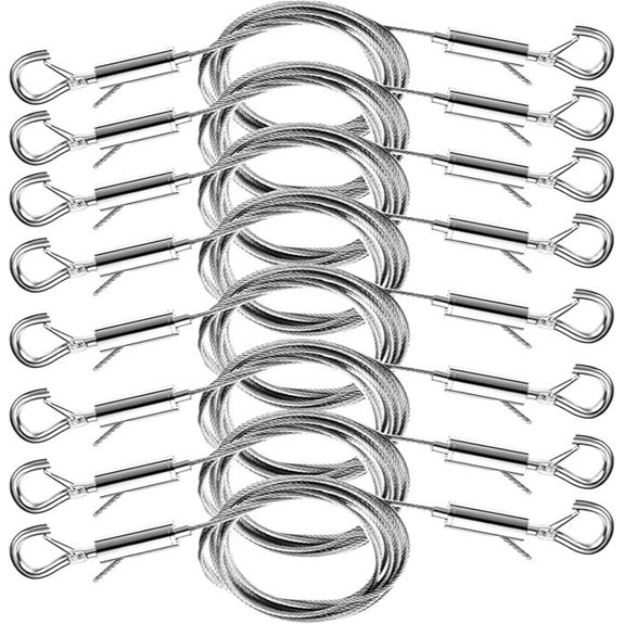 8PCS Adjustable Hanging Wire Kit for Pictures & Mirrors