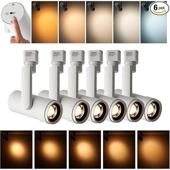 Mirrea 6-Pack Dimmable LED Track Lighting Heads
