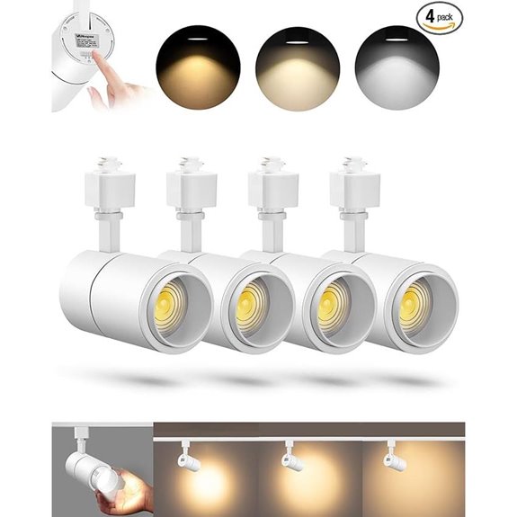 VANoopee 4-Pack Adjustable Dimmable LED Track Lights