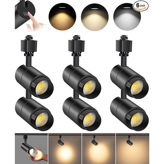 VANoopee 6-Pack Adjustable LED Track Light Heads