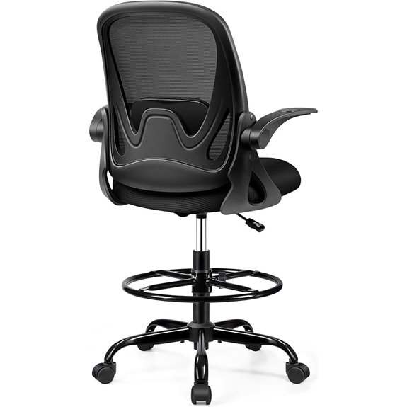 Drafting Chair with Adjustable Height and Lumbar Support