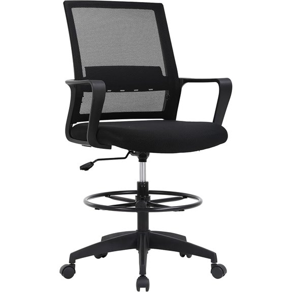 BestOffice Adjustable Mesh Drafting Chair with Lumbar