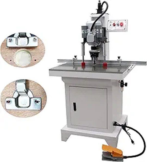 Pneumatic Hinge Boring Machine with Adjustable Depth
