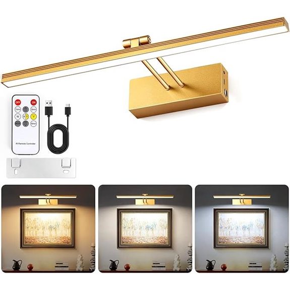 Rechargeable Wall Picture Light with Dimmable LED