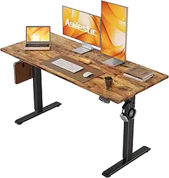 Agilestic Electric Standing Desk 48x24 Adjustable Rustic