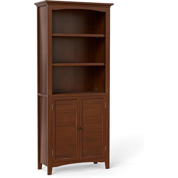 Harvin 5-Tier Adjustable Solid Wood Bookcase